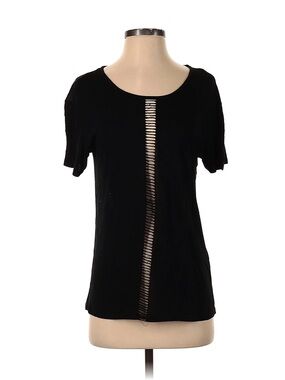 Sandro Black Short-Sleeve Top